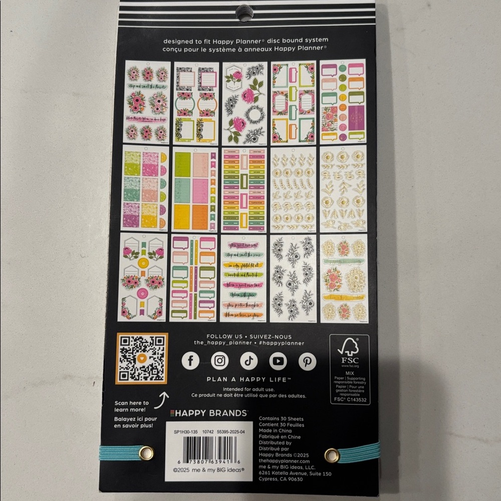 Happy Planner Brand New COLORFUL FLORALS
Sticker Book - 613 pieces - Picture 2 of 3